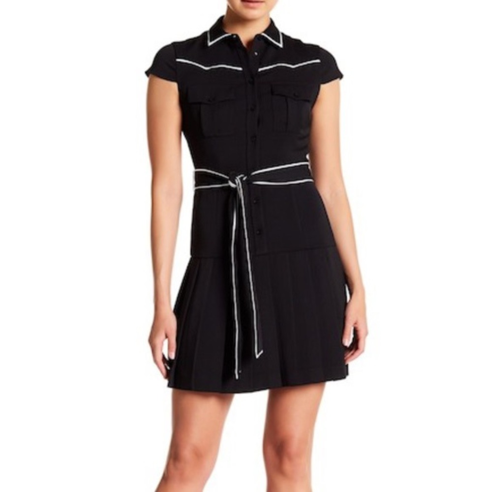 Alice + Olivia Western Yoke Pleated Dress